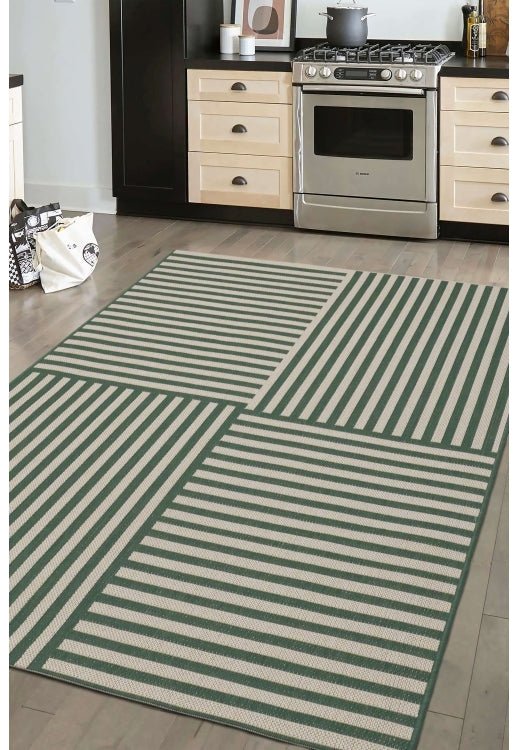 Colorful County Multi Stripe rug by Surefit Carpets featuring vibrant multicolored stripes on a woven textile background.
