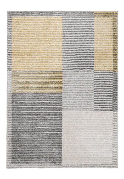 Melrose Horizon Overgeo Rug featuring geometric patterns in neutral tones, perfect for modern living spaces.