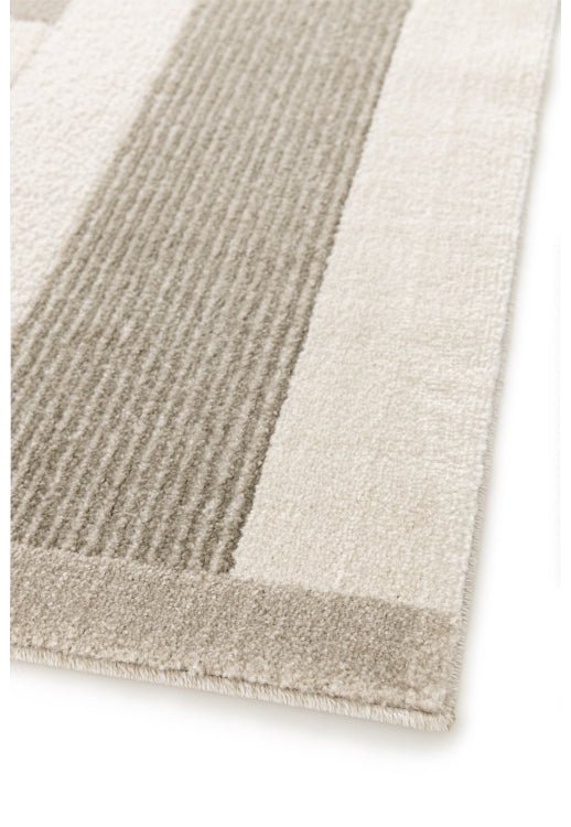 Melrose Milan Abstract Rug with modern geometric pattern in neutral tones, suitable for contemporary living spaces.