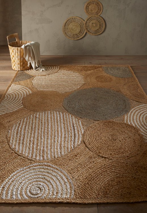 Surefit Carpets Naturals Circle Rug featuring a soft, textured round design in neutral tones for cozy home décor.