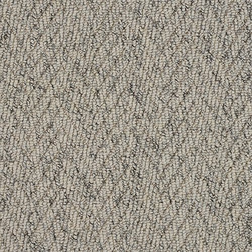 Abingdon Flooring Country Coll Herringbone Carpet with beige and brown herringbone pattern on textured surface.