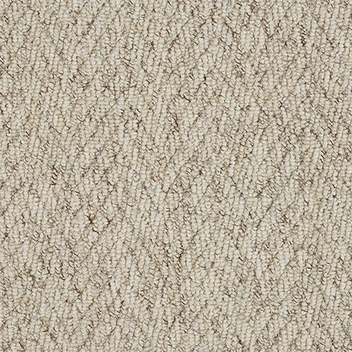 Abingdon Flooring Country Coll Herringbone Carpet showing beige and brown herringbone pattern on soft textile surface.
