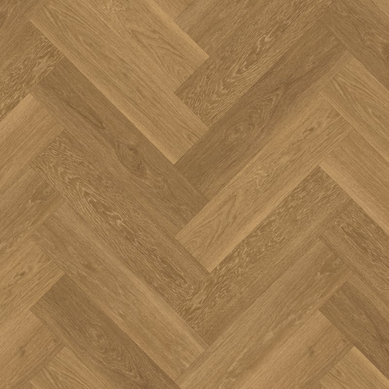 Karndean Rigid Core Van Gogh Parquet luxury vinyl tile showcasing a wood parquet pattern with warm brown tones.