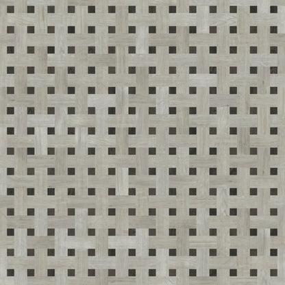 Karndean Kaleidoscope woven LVT flooring showing intricate pattern in warm wood tones, designed for durable luxury flooring.