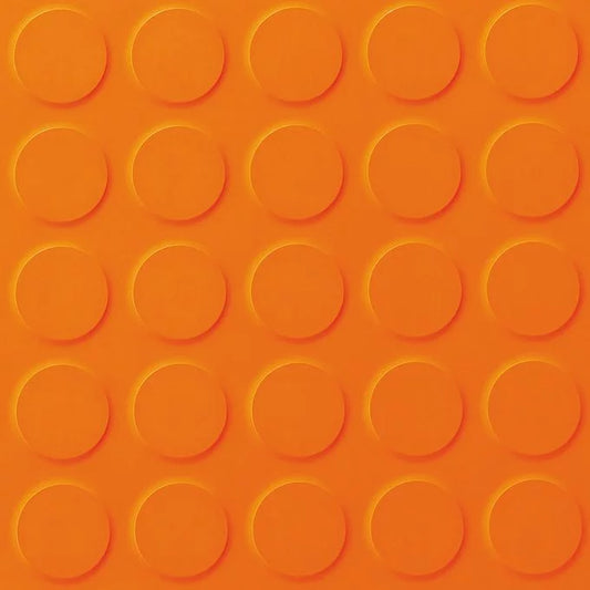 Polyflor SaarFloor Noppe Stud Tile Rubber Flooring Orange