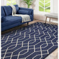 Alfresco Reverse Geo Navy Rug